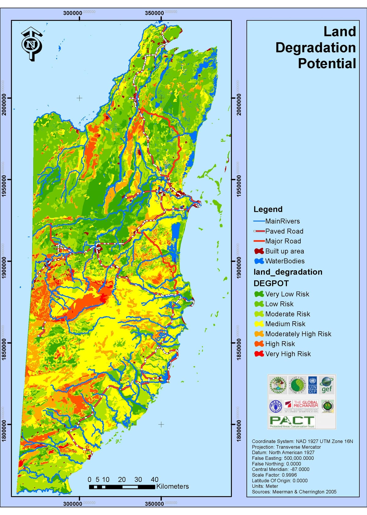 Mapa de Belize clima