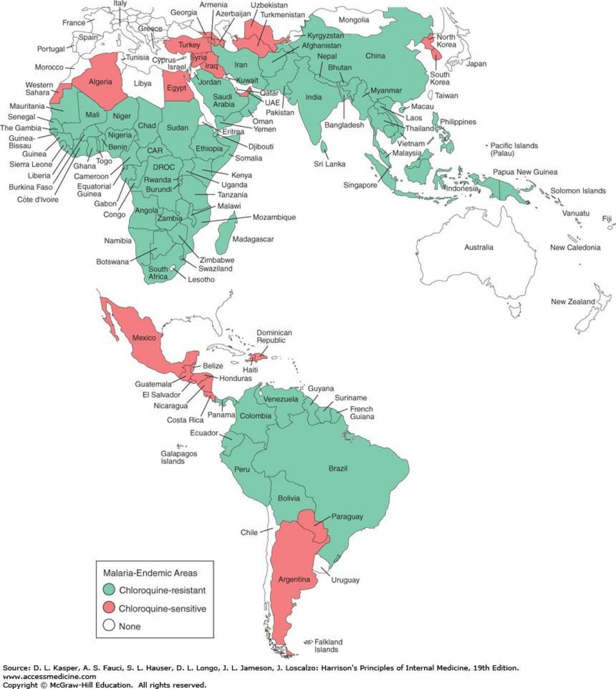 Mapa de Belize malária