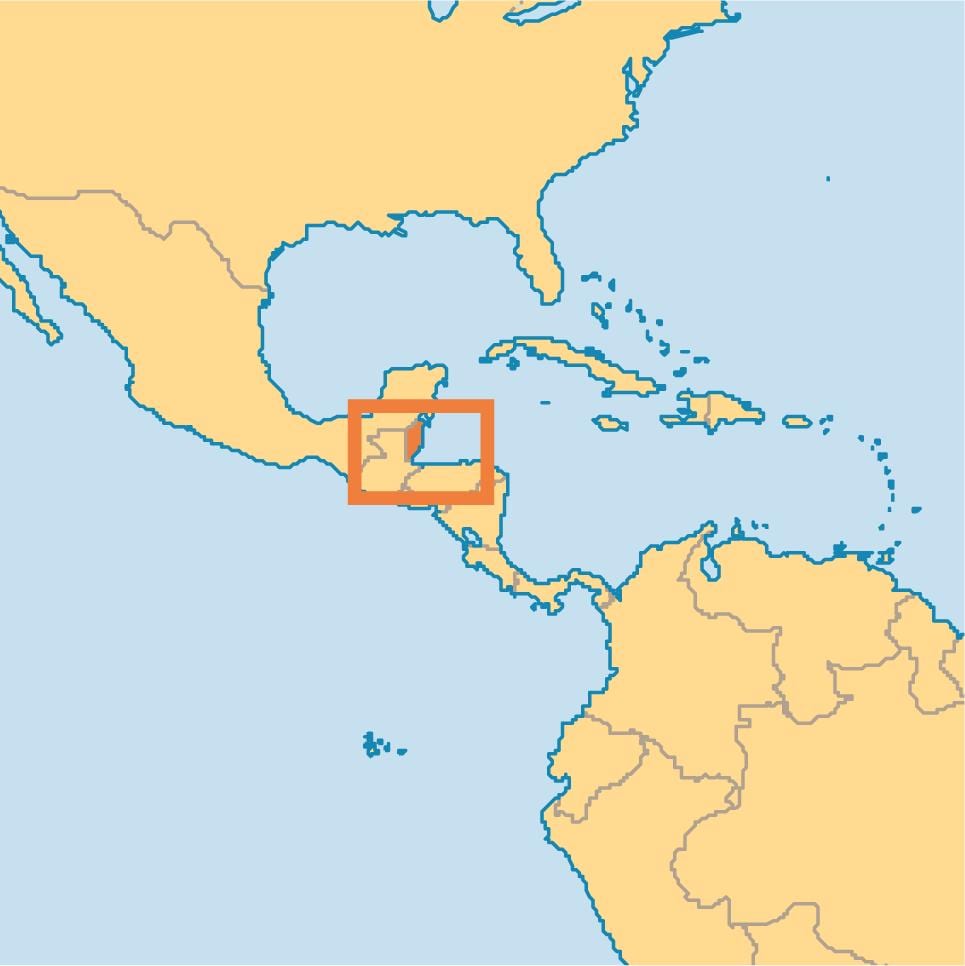Belize localização no mapa