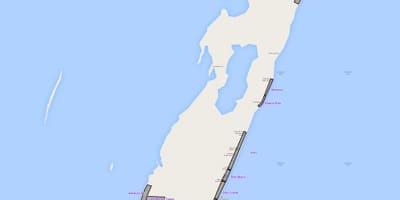 Mapa de ambergris caye, Belize