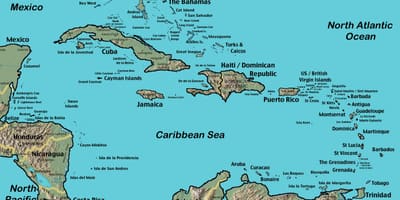 Mapa de Belize caribe