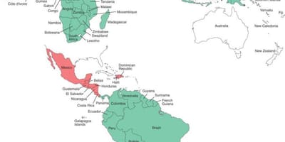 Mapa de Belize malária 