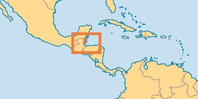 Belize localização no mapa