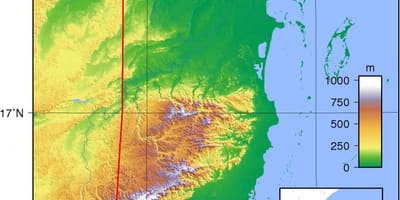 Mapa de Belize elevação 