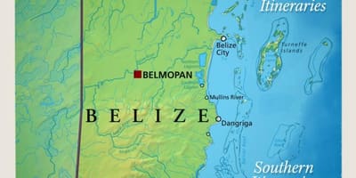 Mapa de Belize vela