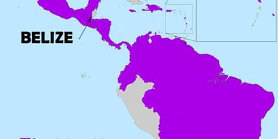 Mapa de Belize zika