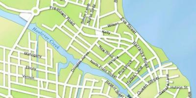 Mapa de ruas da cidade de Belize