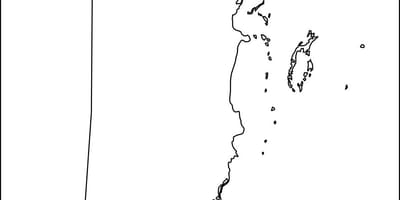 Mapa de Belize em branco