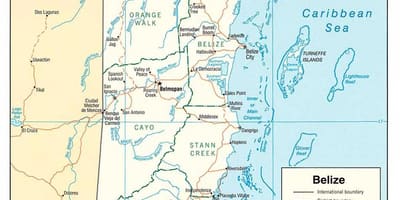Belize rios mapa